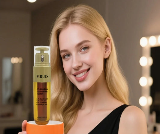1% Fruit AHA 7% AHA BHA Exfoliating Facial Serum Niacinamide for Combination Offers Pore Cleansing Exfoliation Anti-Aging
