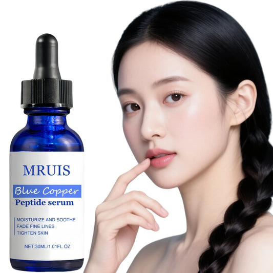 30ml Organic Blue Copper Peptide Face Serum Pore Tightening for Sensitive Skin Whitening Anti-Wrinkle Tender Smooth Skin Care