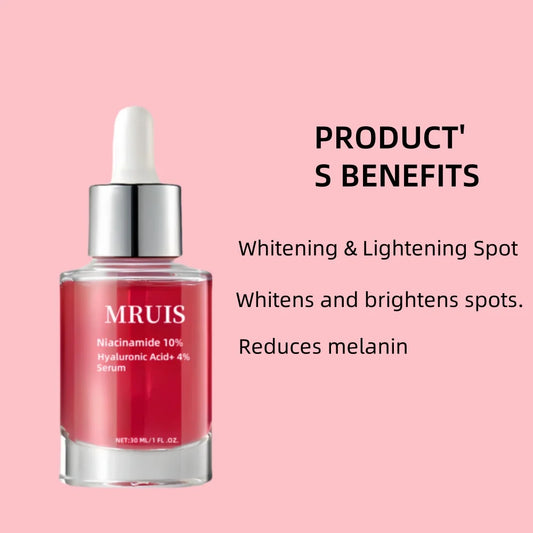 10% Niacinamide 4% Hyaluronic Acid Anti-Aging Facial Essence for Pigment Reduction Whitening Pore Shrinking Targeted on Face